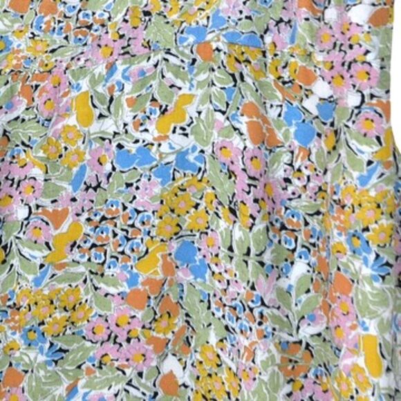 ZARA Dainty Pastel Floral Smocked Mini Sundress M Prairie Cottage Hippie - Picture 4 of 8